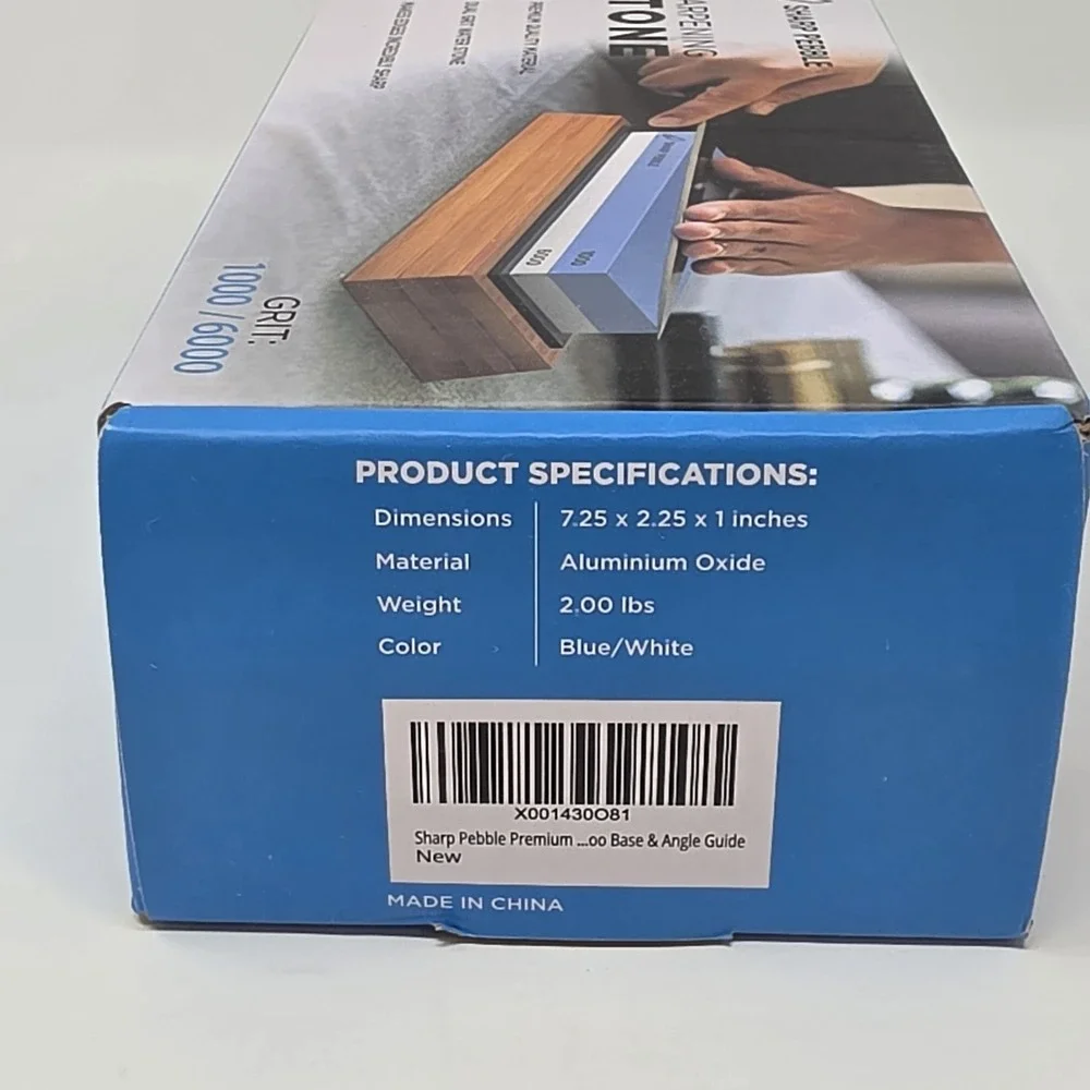New Sharp Pebble Premium WhiteStone Sharpening Stone Bamboo Base 1000/6000 Grit